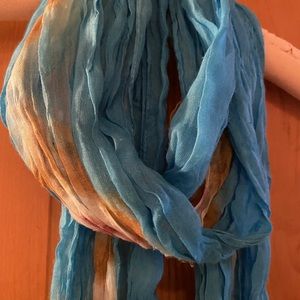Blue tie dye Scarf